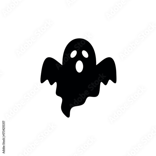 Silhouette of a Spooky Ghost for Halloween Decoration.