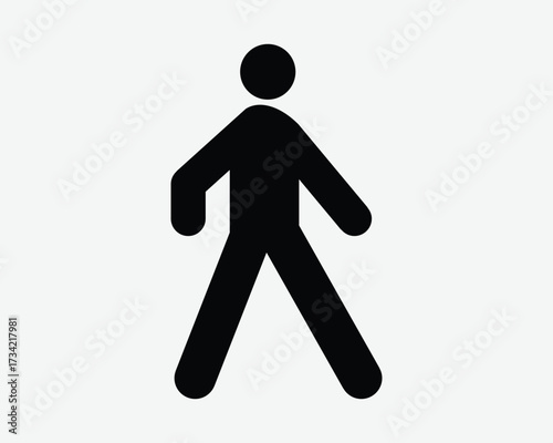 Person Walking Icon Pedestrian Walk Cross Crossing Road Sign Traffic Symbol People Run Street Fineness Active Exercise Motion Move Movement Pathway