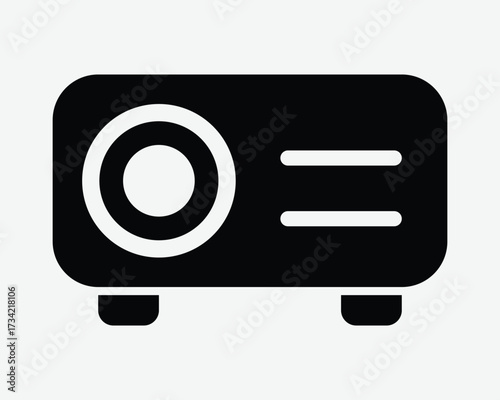 Projector Icon Video Movie Projection Presentation Symbol Multimedia Media Equipment Project Display Entertainment Film Office System Sign