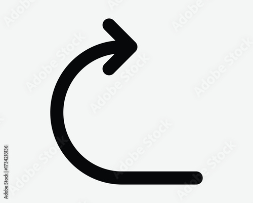 Redo Arrow Icon Forward Button Front Before Next Sign Symbol Web Reload App Navigation Direction Point Refresh Pointer