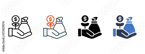 Venture Capital multiple icon style vector illustration
