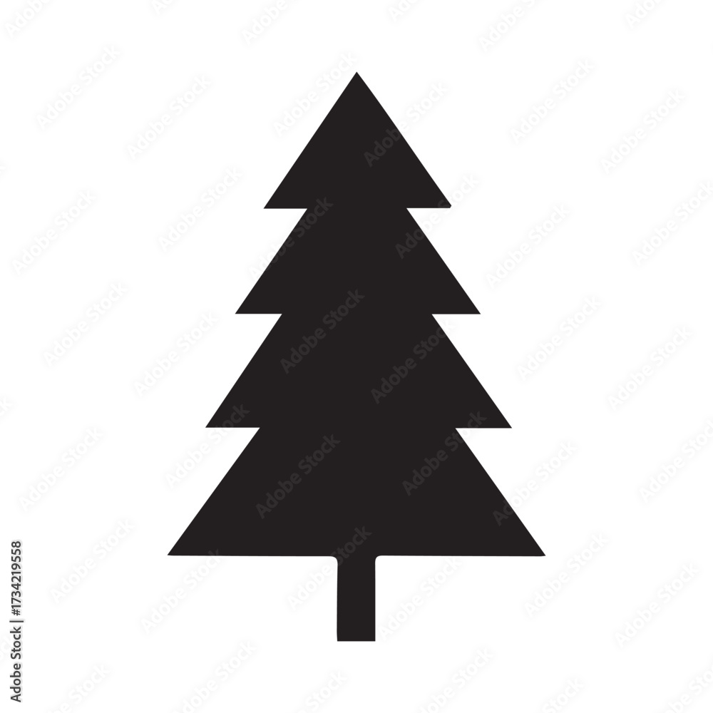 Obraz premium nice lingle flat vector icon mountain frost tree on white background design