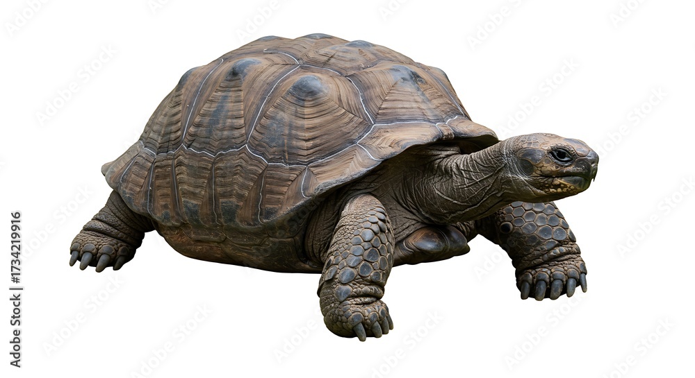 Obraz premium Isolated tortoise on white background perfect for educational projects and design