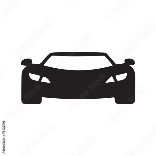 nice single car vector icon design on solid white background