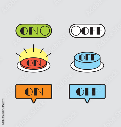資料用 ON/OFF Icons (color) – プレゼン資料に使えるオン・オフ切替アイコンセット(カラー)