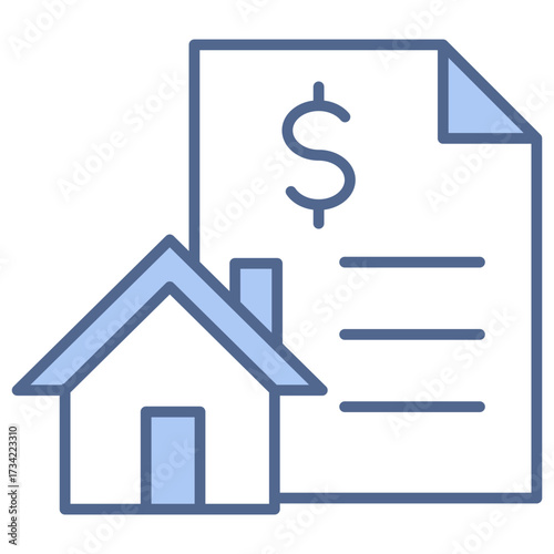 Lease Agreement Blue Icon