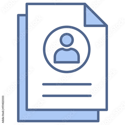 Employment Contract Blue Icon