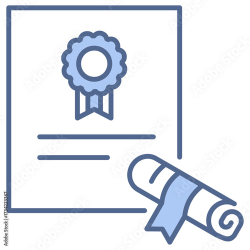 Power Of Attorney Blue Icon