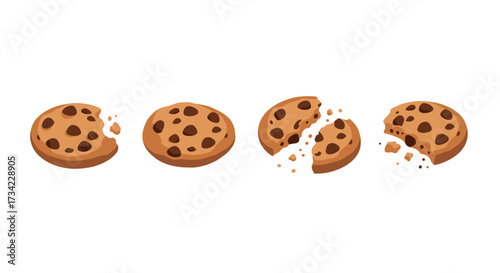 Evolution of chocolate chip cookies: from whole to crumbs