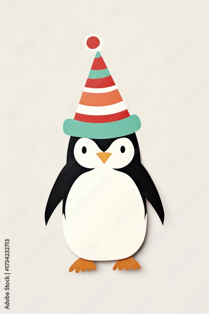 Fototapeta premium Penguin christmas animal bird.