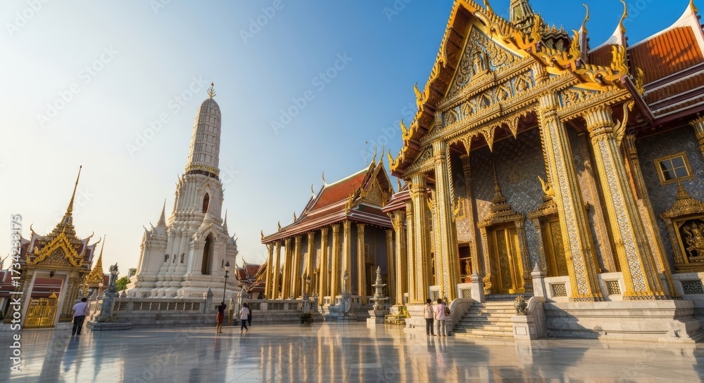 Fototapeta premium Grand Palace and Wat Phra Kaeo Temple Complex, Bangkok