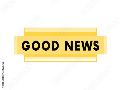 Good news - sign eps illustration art design banner text. Advertising element editable ribbon.