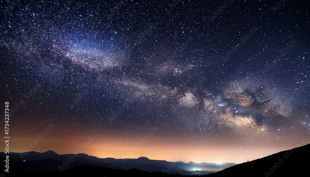 Fototapeta premium Stars And Galaxies With Views Of Night Sky