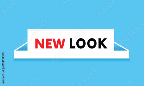 New look banner shape illustration template eps 10 design art. Vector for marketing, poster Sign graphic .