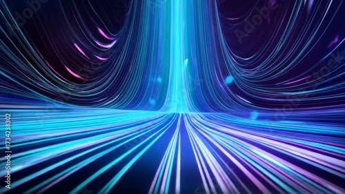 Abstract Light Trails - A Journey Through Digital Dimensions.