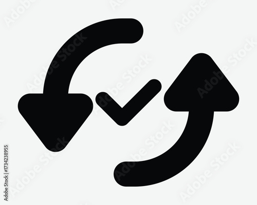Sync Success Icon Update Completed Sign Updating Successful Symbol Correct Select Tick Repeat Reload Refresh Yes Agree Validation Confirmation