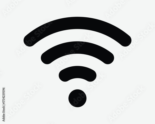 Wifi Internet Network Connection Signal Icon Web Access Communication Connected Line Symbol Wireless Hotspot Broadcast Computer Modem Router Sign