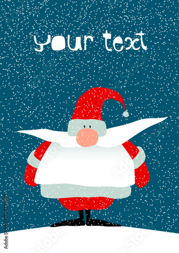 santa with a big moustache