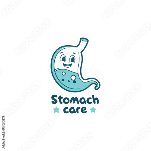 stomach care logo design vector 