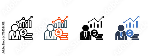 Finance multiple icon style vector illustration
