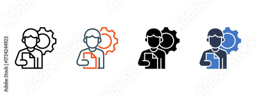 General Service multiple icon style vector illustration