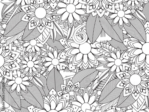 Relax with Flowers Coloring Sheets