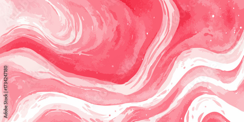 Swirling red and white watercolor pattern