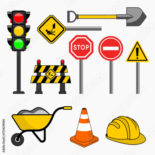 design logo collection construction set