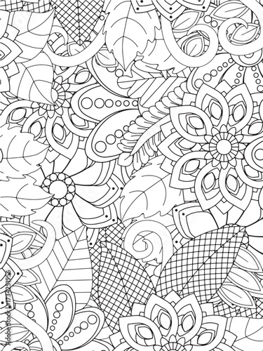 Relaxing Flower  Coloring Book pages for adults 