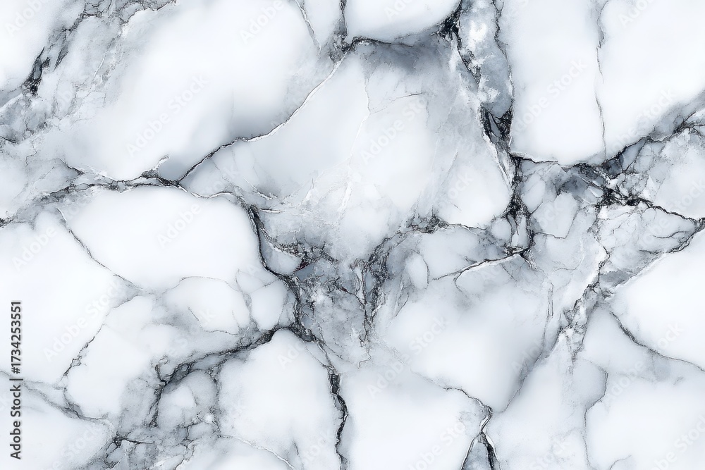 Fototapeta premium Elegant White Marble Texture with Subtle Gray Veins and Patterns