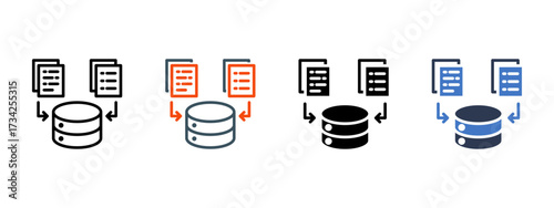 Process Management multiple icon style vector illustration