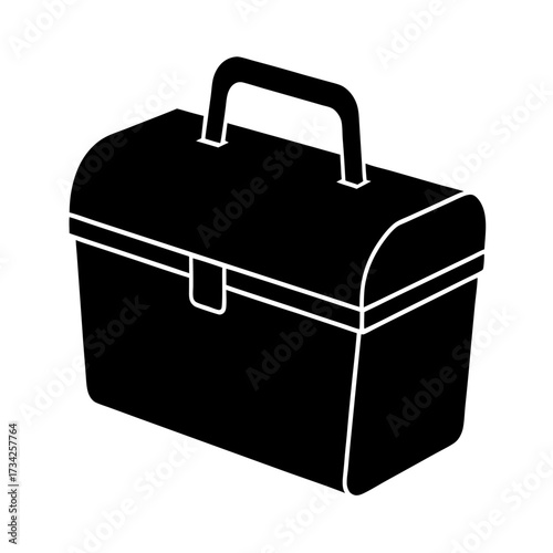 Lunchbox With Handle Icon Vector Flat Clean Design