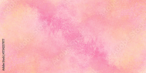 Warm watercolor abstract texture with soft gradient blend of pink, orange, and yellow for creative design use.