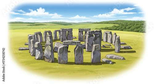Explore ancient Stonehenge under sunny skies in England