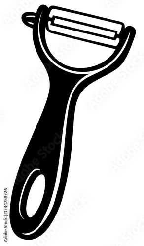 Vegetable peeler vector design for kitchen use Generative AI