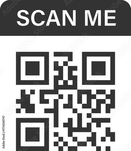 QR code icon with rounded rectangle scan banner