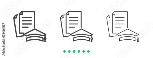 Lesson icon. Thin line icon vector