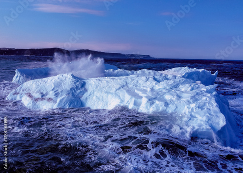 Blue Iceberg in the North Atlantic