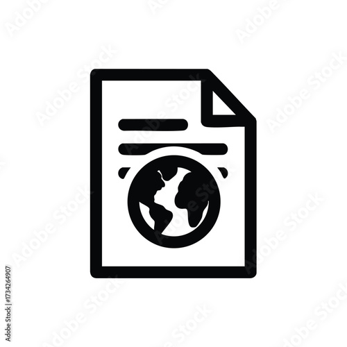 Environmental Conservation Concept with Globe and Document Symbolizing Sustainability and Global Awareness Initiatives