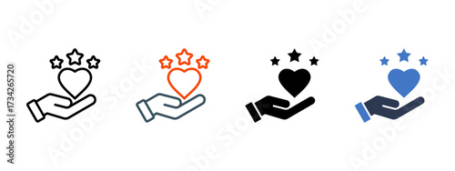 Employee Care multiple icon style vector illustration