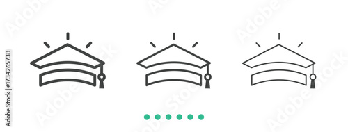 Education icon. Thin line icon vector