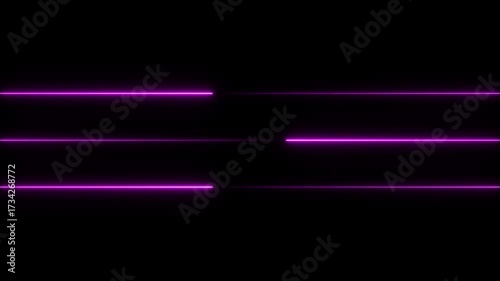 Abstract glowing red color neon line background animation. line glowing animation black background and creating a stunning 4k video.