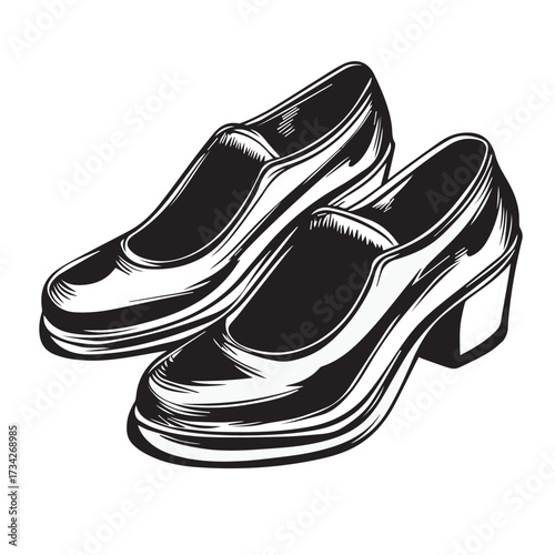 vector illustration of a pair of shoes