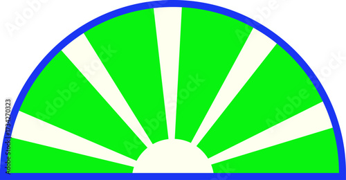 Sun Rays in Semicircle