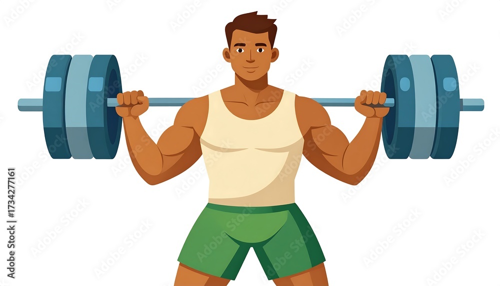 Obraz premium Man lifting weights