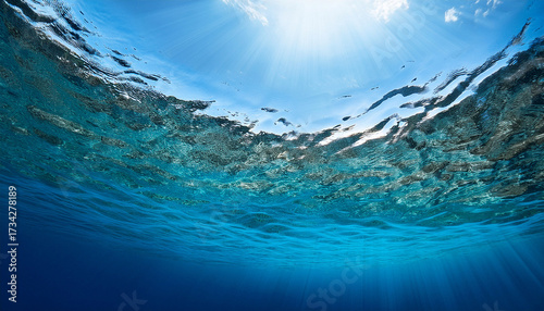 Underwater Ocean Surface With Ripples On Transparent Background