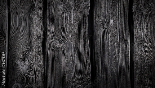 Black Pine Wood Texture Background Old Panels