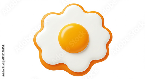 Cheerful sunny side up egg illustration for breakfast menus, food blogs, and playful kitchen decor projects, bringing a fun and appetizing vibe to any design!
