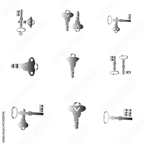 icon vector key illustration design