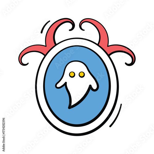 Take a look at this amazing doodle icon of haunted mirror